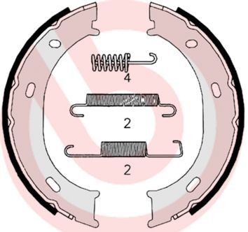 Brembo S 50 510 Bremsbackensatz, Feststellbremse Hinten FüR MERCEDES-BENZ Puch-image