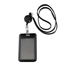 Retractable ABS Badge Card Holder With Removable Neck Lanyard For Office School