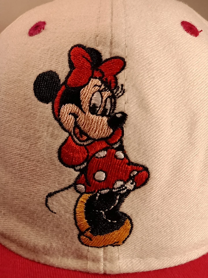 De colección Minnie Mouse Walt Disney World Rosa/Blanco Snapback Gorra Sombrero Foto 2 de 4