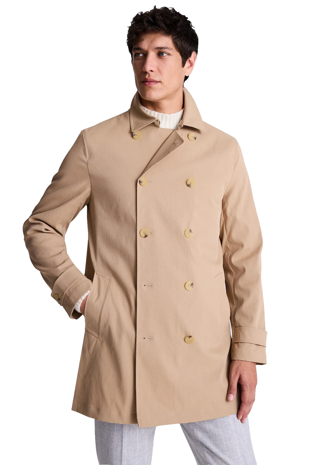 Double Breasted Car Coat Men's Medium Rrp &pound;180++