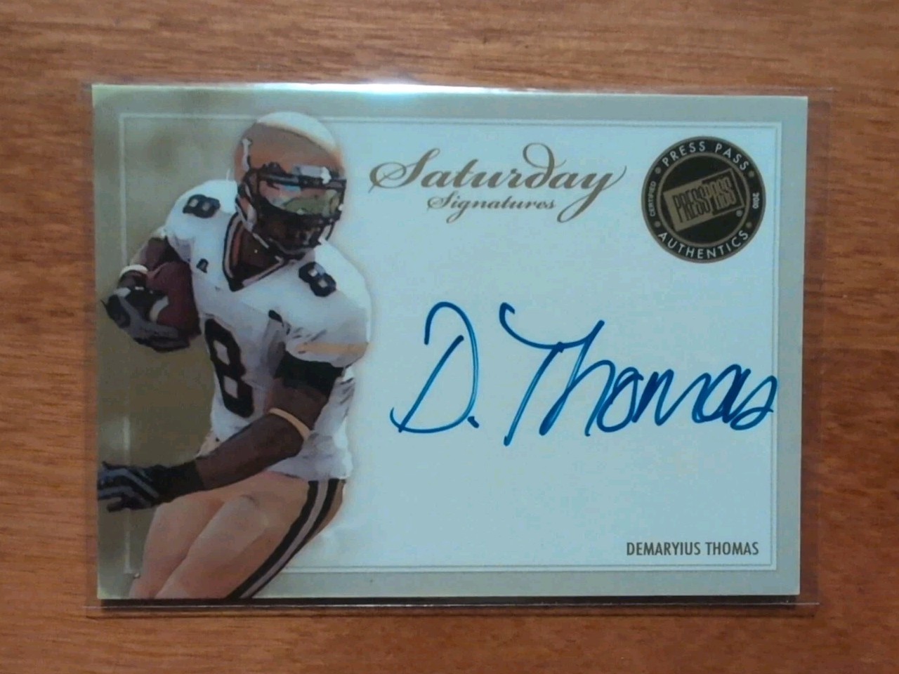 Demaryius Thomas Press Pass Legends Saturday Signatures #DT Base