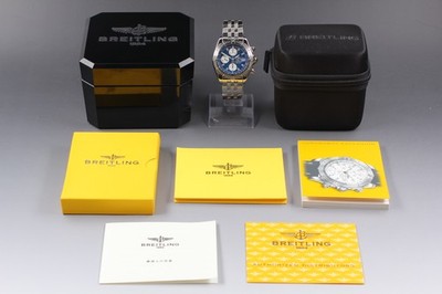 Full Set [Top MINT] BREITLING Chronomat Evolution A13356 Blue 43mm Mens Watch