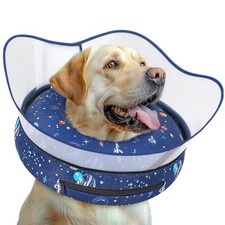 Elevated Inflatable Dog Cone Collar to Stop Licking, Dog Donut Collar After S...