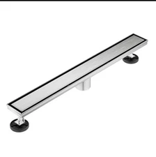 60" Inch Linear Shower Drain Brushed Flat & Tile Insert Nickel Cover Neodrain