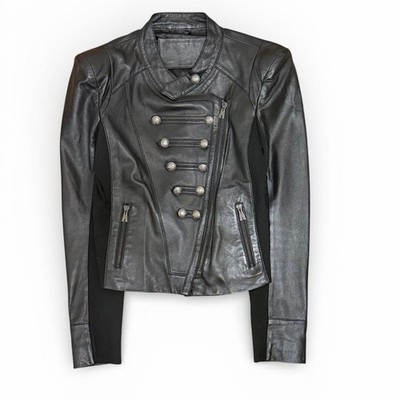Balmain Rick Owens Guidi Christian Poell Leather Jacket Napoleon Shoulder Pads