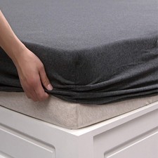 PURE ERA Jersey Knit Cotton Fitted Bottom Sheet ONLY No Flat Sheet or Shams ...