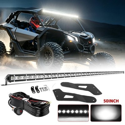 Roof 50'' Light Bars 1200W Spot Flood Combo For Can-am Maverick X3 DS RS MAX
