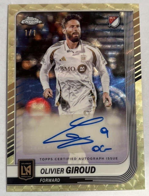 2025 Topps Chrome MLS Olivier Giroud 1/1 Superfractor Auto Autograph 🔥🔥