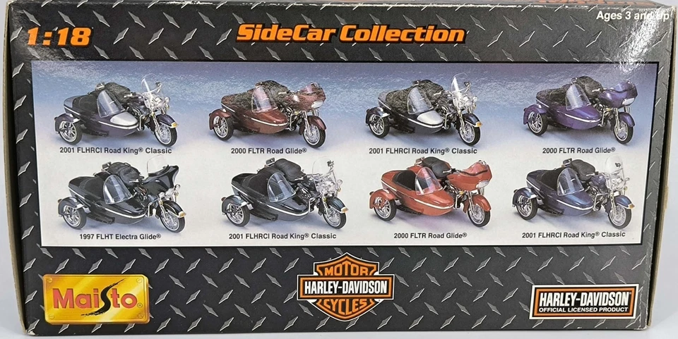 Harley-Davidson Replica Sidecar Collection Maisto 1:18 diecast model new in box - Immagine 2 di 2