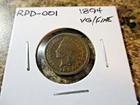 1894 INDIAN CENT REPUNCHED DATE RPM-001 VG/ FINE     NN7