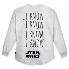 Disney Parks Star Wars  I Know  Spirit Jersey for Adults   Size L New