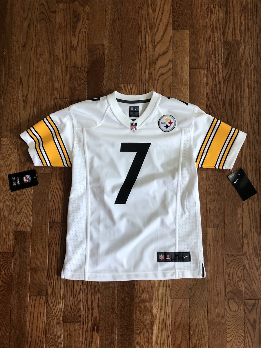 Steelers Ben Roethlisberger White Youth Medium Football Jersey Brand New  w/Tags