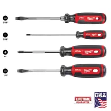 Milwaukee MT200-4 Multi-Bit Screwdriver Set with Cushion Grip (4-Piece)