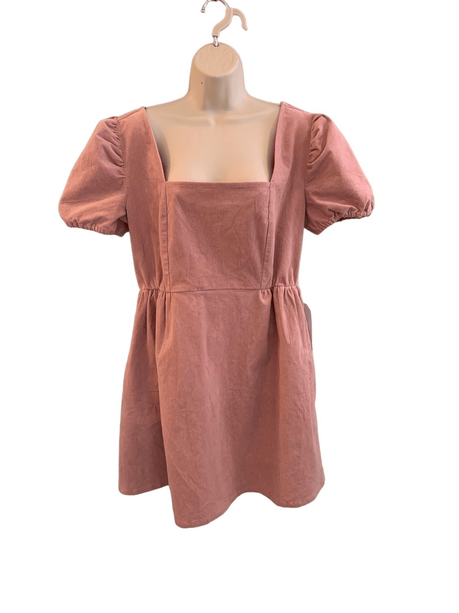 A'Beautiful Soul Pink Corduroy Knee Length Dress Zippered Square Neckline  XL NWT | eBay