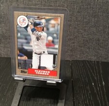 2022 Topps Series 1 1987 Topps Relic Gleyber Torres 87R-GT Gold Parallel 21/50