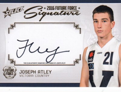 2016 AFL Future Force Gold Signature Card FFGS11 Joseph Stley Port Adel #133