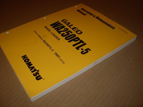 Komatsu WA250PTL-5 Loader Operation Maintenance Manual , s/n 70001 - up - Picture 4 of 4
