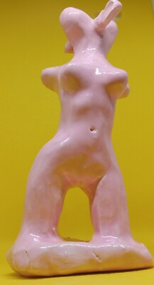 ''Pink Aphrodite''-Very nice & sensual clay sculpture; original and hand made.