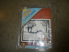 NEW vintage Columbia Minerva Creativ Crewel Amish Scene Picture 7415 CS7 