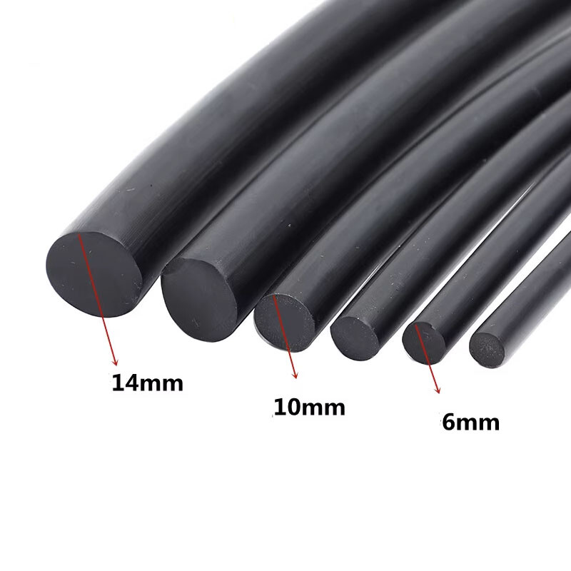 Solid Nitrile Rubber Cord NBR Black O Ring Anti Oil Seal Gasket Dia 2mm ...