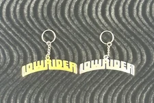 CUSTOM LASER CUT ORIGINAL LOWRIDER WORD STEEL DESIGN KEY CHAIN ACCESSORY.