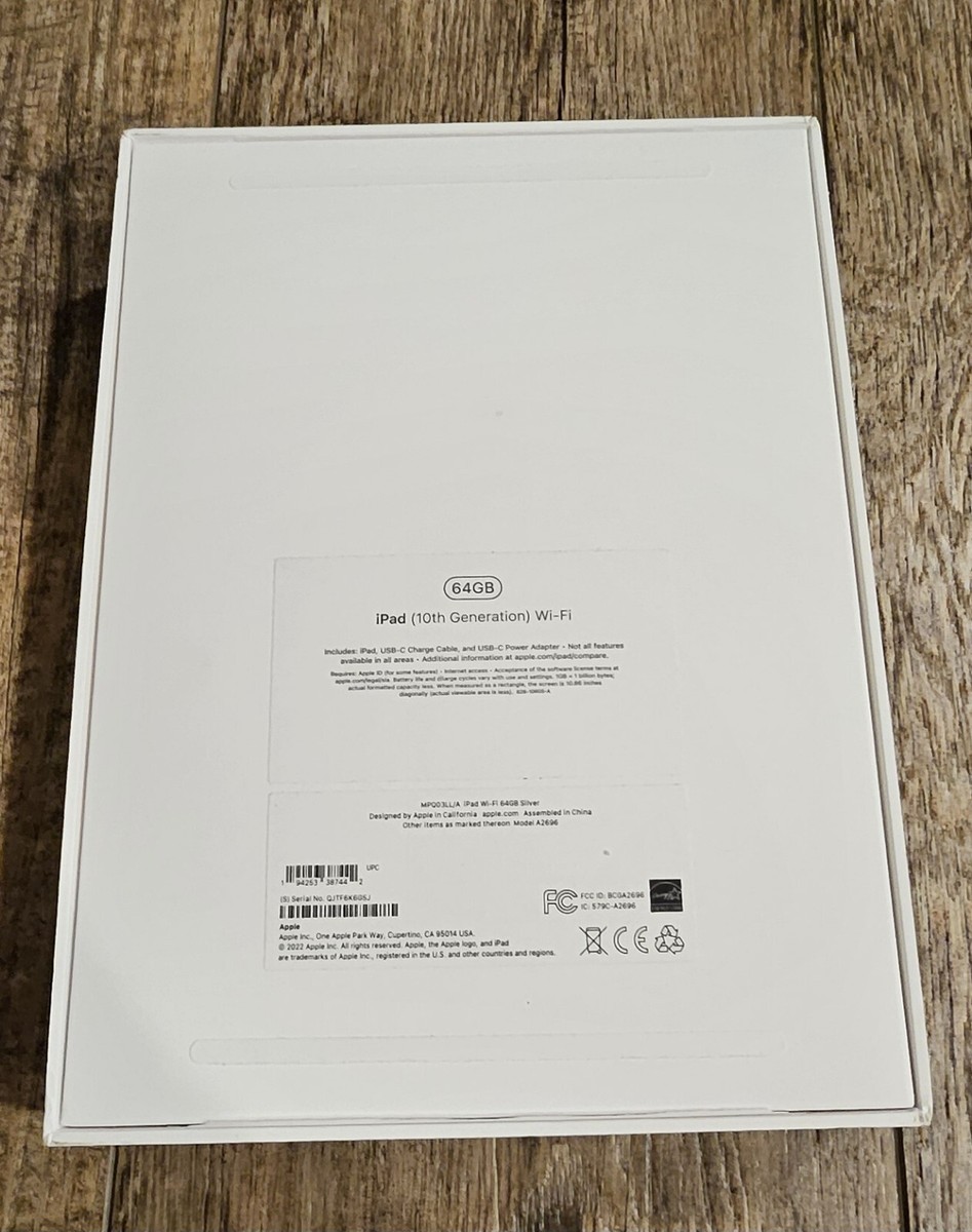 Apple iPad 10th Generation 64gb WiFi BOX ONLY SILVER -BOX Apple iPad 10th Generation 64gb WiFi BOX ONLY SILVER -BOX