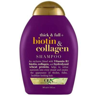 3 LOT OF OGX Thick & Full Biotin & Collagen SHAMPOO 13 OZ EACH