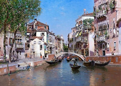 2051 - Rio San Trovaso, Venice by Martin Rico y Ortega - Giclee Fine Art Print