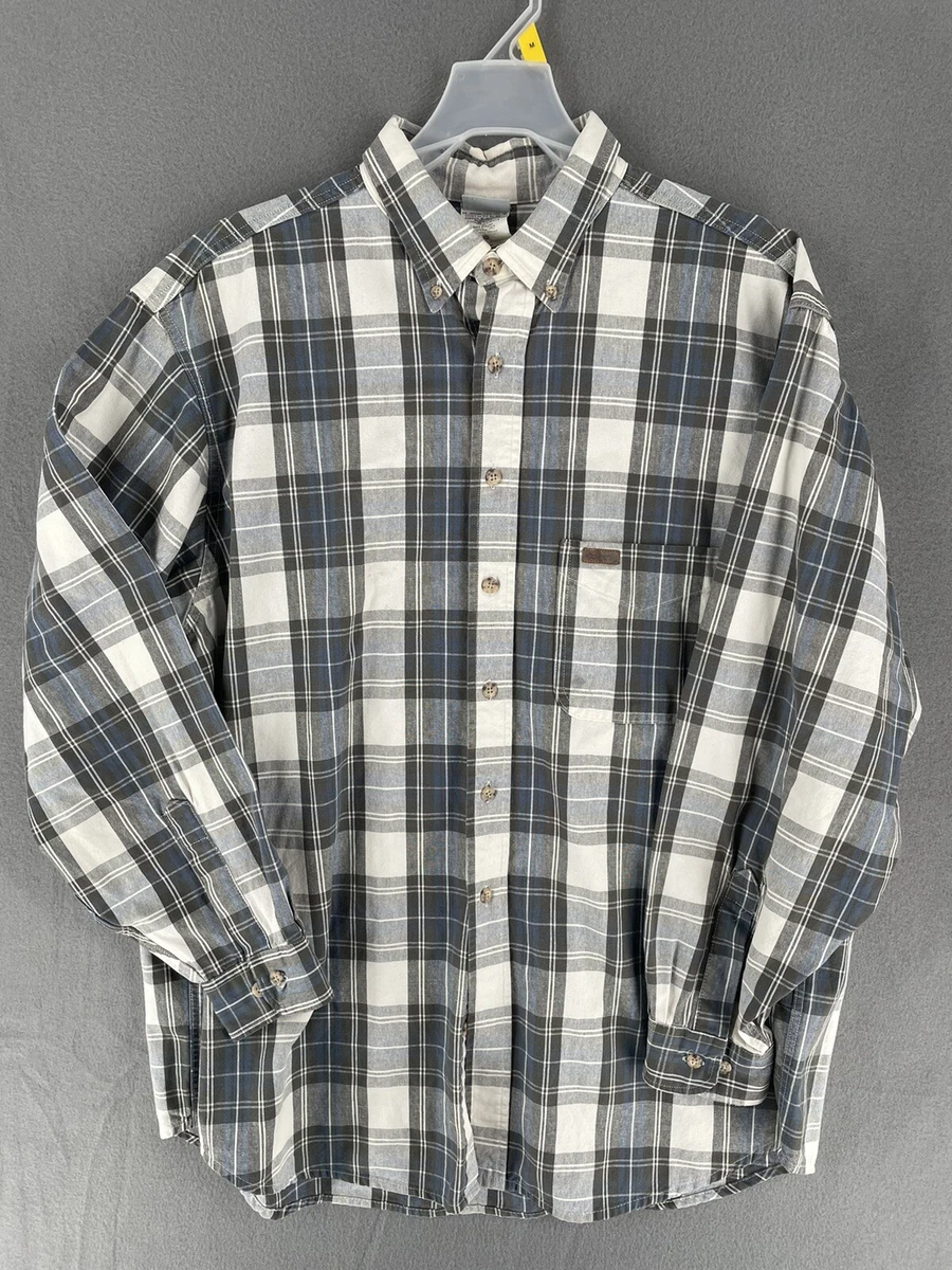 Vintage Carhartt Flannel Shirt Mens XL Button Up Outdoor Plaid Long Sleeve USA