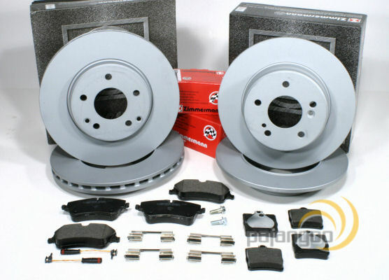 Zimmermann Bremsen Set 300 Mm + 278 Mm Vorne Hinten FüR Mercedes C-Klasse W203-image