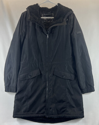 Lucky Brand Women's Black Premium Performance Hooded Sherpa