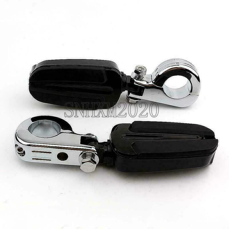 1-1/4" Highway Foot Pegs Mount Clamps for Harley-Davidson Heritage Springer FLST Foto 4 de 4
