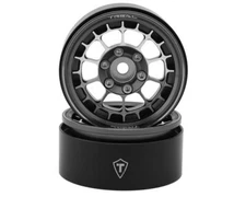Treal Hobby Type A 1.9'' Spoked Beadlock Wheels (Titanium) (2) [TLHTWHEEL-66]