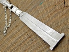 Vintage NOS Unused JB Champion White Gold Filled Watch Band 14mm Butterfly Clasp
