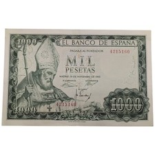 ESPAÑA. 1000 PESETAS. S. ISIDORO. 19 DE NOVIEMBRE DE 1965. SIN SERIE. EBC