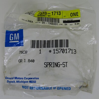 NEW GENUINE GM GENERAL MOTORS OEM STEERING SPRING PART NO. 15701713 | eBay