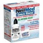 NeilMed Sinus Rinse Kit + 60 Premixed Sachets Natural Saline Nasal Irrigation