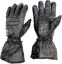 Adult Snowmobile Gloves Black LEATHER Warm Ski Cold Winter Glove Snow Closeout