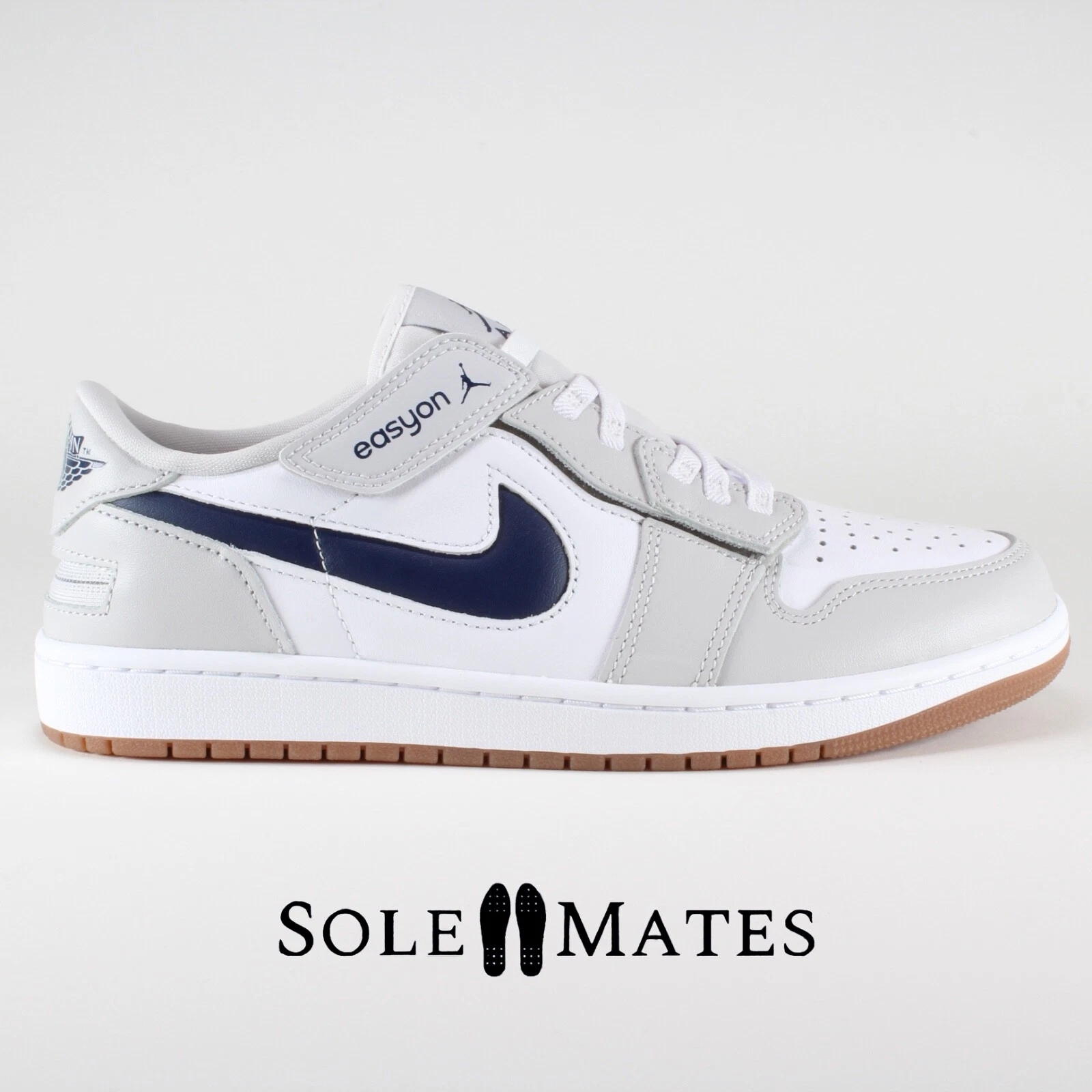 Nike Air Jordan 1 Low FlyEase White Midnight Navy DM1206-146 Men's Size 10 Shoes