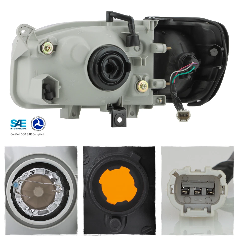 Faro para Nissan Pathfinder 1999-2004 con esquina 4 piezas estilo OE conjunto negro Foto 3 de 4