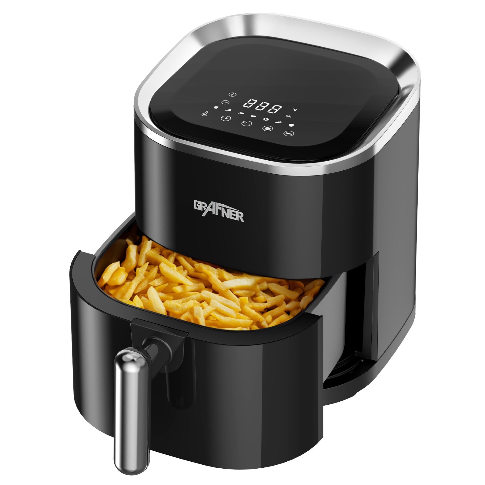 Grafner Heißluftfritteuse Fritteuse Heißluft Airfryer 3,6Liter digital 1200Watt