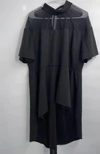 SHEIN Curve High Low Hem Blouse Black 4XL