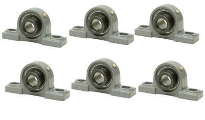 6-Pack 3/4'' Bore UCP204-12 Premium Self-Align Pillow Block Bearing 