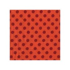 04841 Red on Orange Polkadots - Flannel Quarter Yard