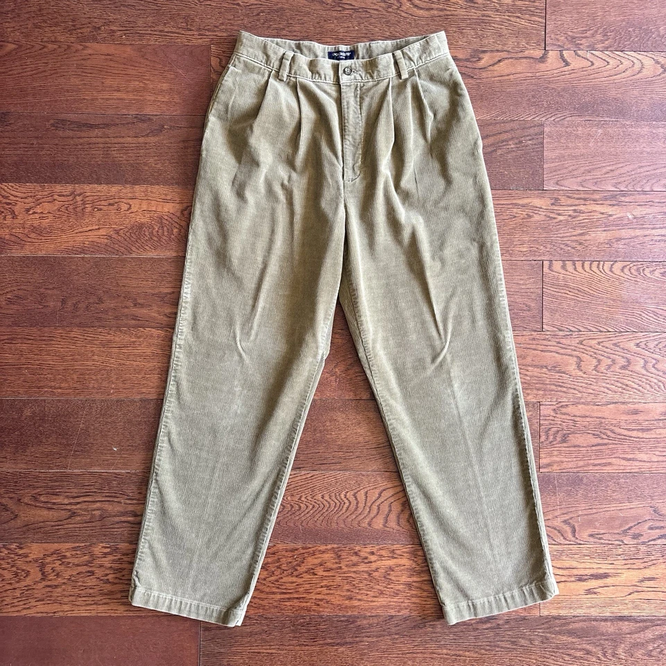 Vtg Levi's Dockers Khakis Corduroy Pants Pleated Mens Sz 31X29 Cotton University - Image 2 of 4