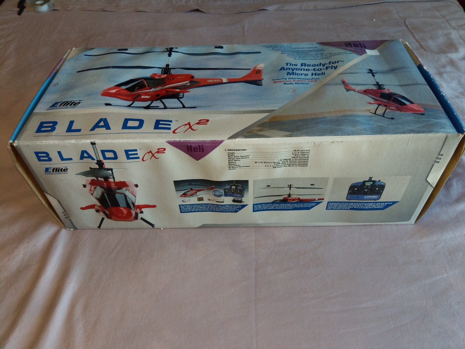 EFlite Blade CX2 RC Helicopter EFLH1250 180EFL Original Box NOS