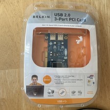 Belkin USB 2.0 3 Port PCI Card F5U219 Rev 4 New in Package