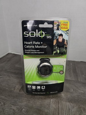 SPORTLINE  Solo 915 Strapless Heart Rate Monitor Calorie Burn count -Gray - NEW