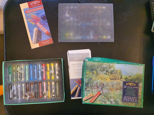 Lot De 24 Pastels Secs Winsor & Newton - Multicolores, Neufs, Fabrication UK