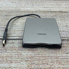 Toshiba USB Floppy Disk Drive FDD Model PA3043U 1FDD External Silver Tested